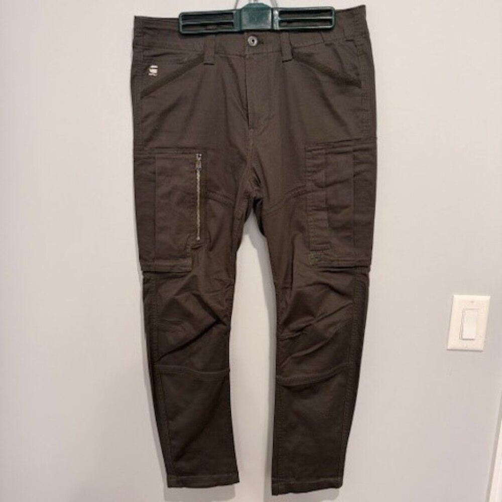 Men's G-Star Raw Green Cargo Pants slim tapered fit 33/30